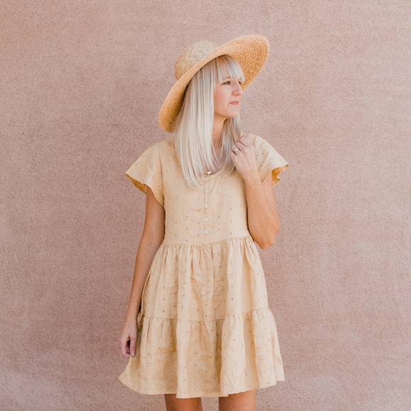 Rylee + Cru Dresses & Skirts - Rylee + Cru Tan Mini Dress